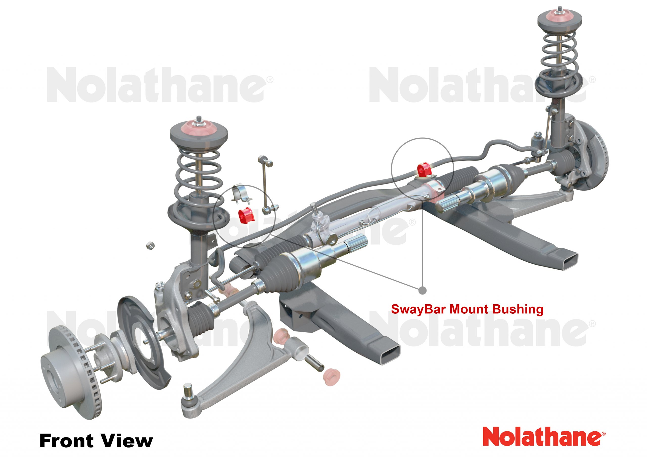 Auto Brake Parts Nolathane Sway Bar Mount Bushing For Toyota Corolla Ae