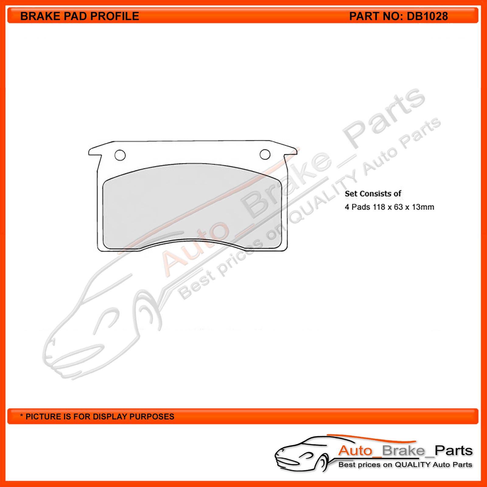 Auto Brake Parts - Protex Blue Front Brake Pads for HOLDEN TORANA LX