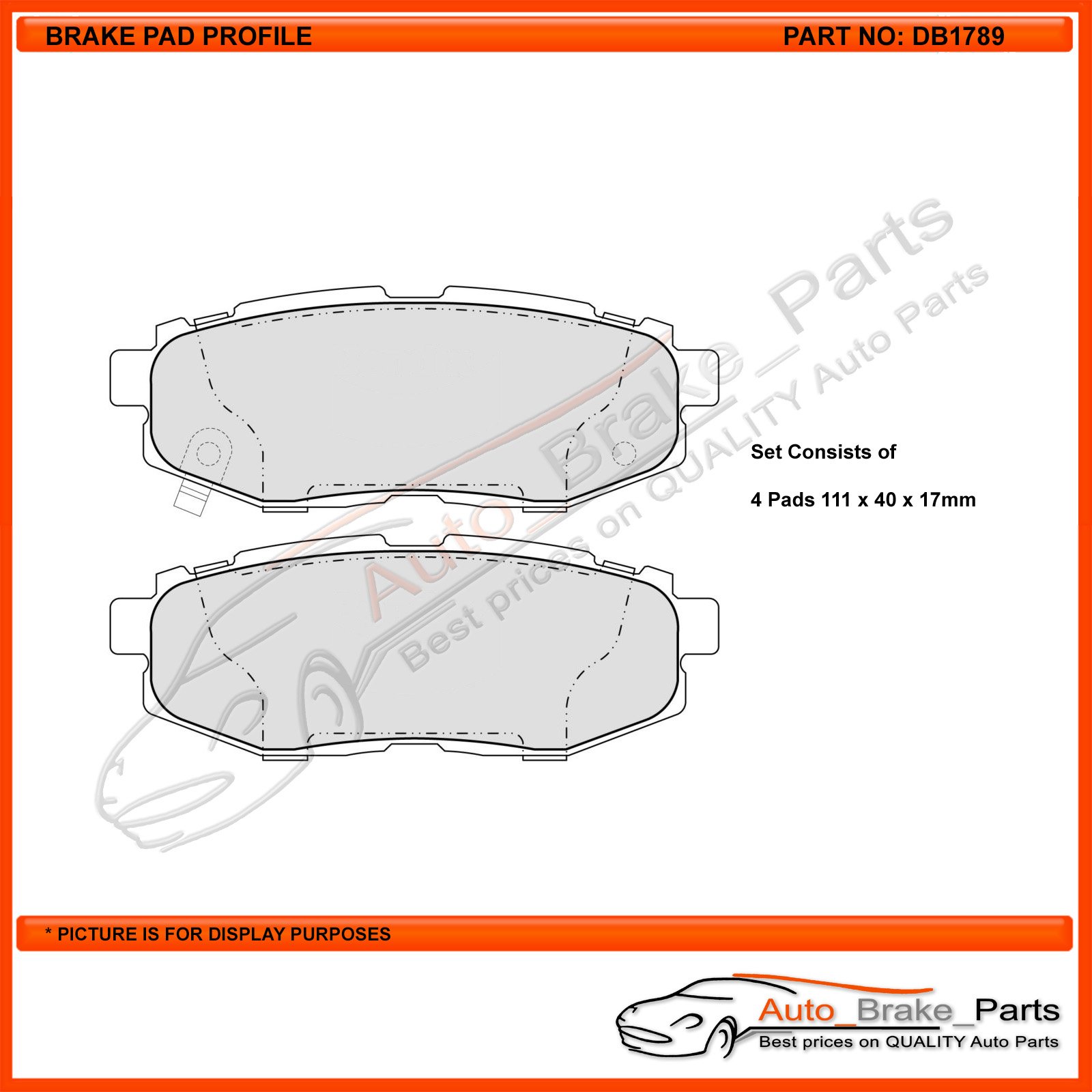 Auto Brake Parts Protex Ultra Rear Brake Pads For Subaru Liberty Bm