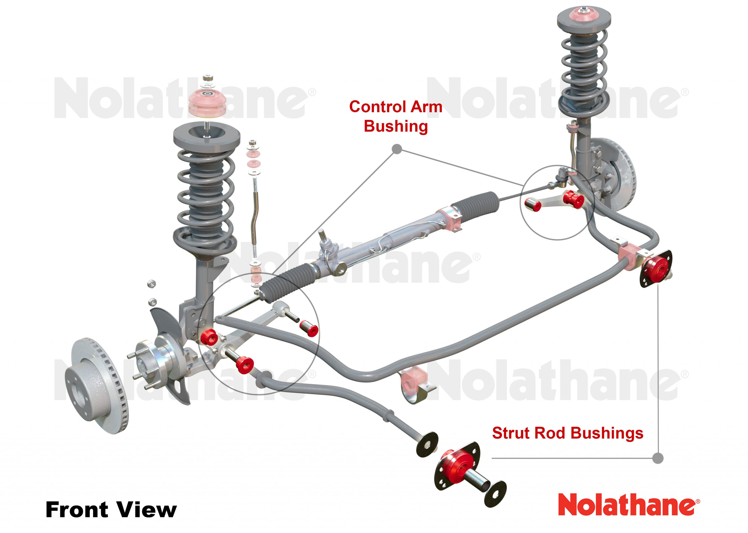 Auto Brake Parts - Nolathane Control arm/strut rod kit for HOLDEN ...